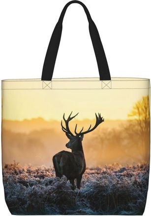 Generic Women Handbag Deer Wilderness Ladies Shopping Shoulder Bag Casual Folding Shoulder Bags, For School, Wedding, Christmas, Birthday, Graduation