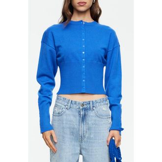 Lioness Head in the Clouds Crewneck Cardigan in Persian Jewel at Nordstrom, Size X-Small