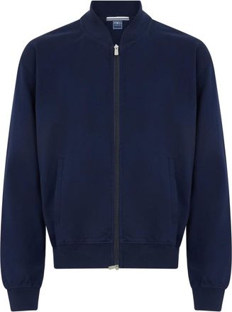 Fedeli Jassen, Heren, Blauw, M, Katoen, Moderne Hoodie met Ritssluiting