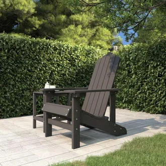 vidaXL Silla De Jard&iacute;n Adirondack Pead Antracita