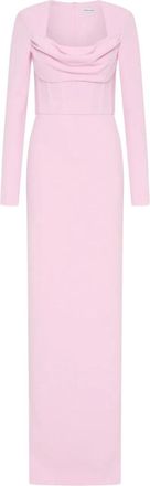 Rebecca Vallance Nemy maxi-jurk met lange mouwen en col - Roze