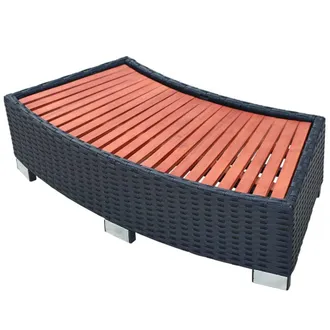 vidaXL Scalino Per Spa In Polyrattan 92x45x25 Cm Nero - Vidaxl