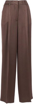 PESERICO Peserico, Wide Trousers, female, Brown, Size: S Wide Trousers