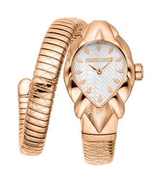 Roberto Cavalli Womens Rose Gold Snake Stainless Steel Watch - One Size