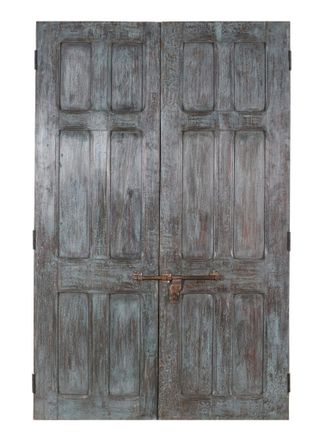 Biscottini International Puerta Corredera Medieval Antigua Interior O Exterior De Madera Maciza Y Hierro