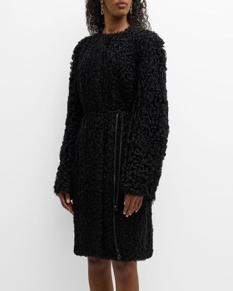 The Row Watson Curly Lamb Shearling Coat