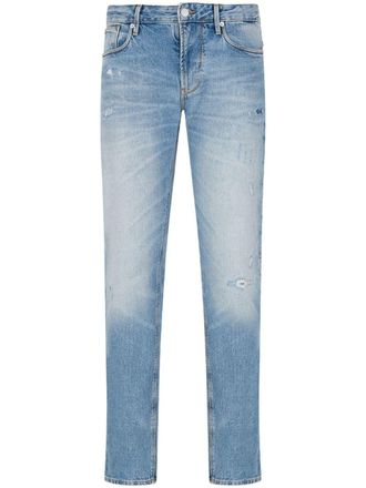 Emporio Armani J06 distressed slim-fit jeans - men - Cotton/Elastane - 38R - Blue