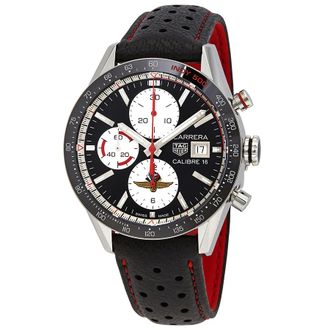 Tag Heuer Pre-owned Tag Heuer Carrera Chronograph Automatic Black Dial Mens Watch CV201AS.FC6429