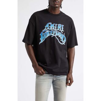 Amiri Crystal Skater Cotton Graphic T-Shirt in Black at Nordstrom, Size Xxx-Large