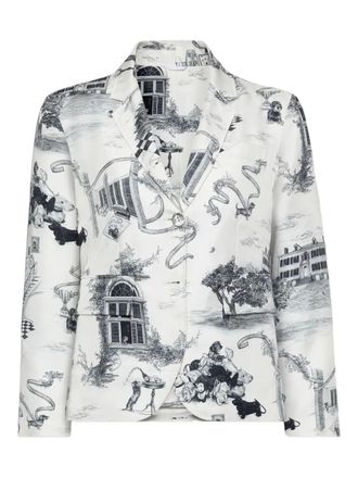 Thom Browne Blazer a maniche lunghe - Bianco