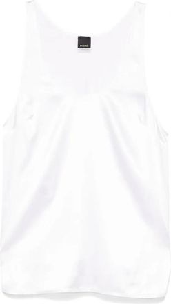 Pinko Pinko, Tops, Dames, Wit, XS, Satijn, Crazy Tank Top