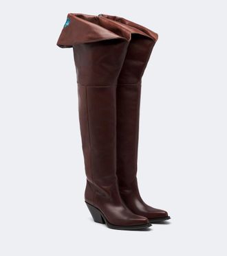 Chlo&eacute; Chlo&eacute; Botas mosqueteras Azelan de piel florales