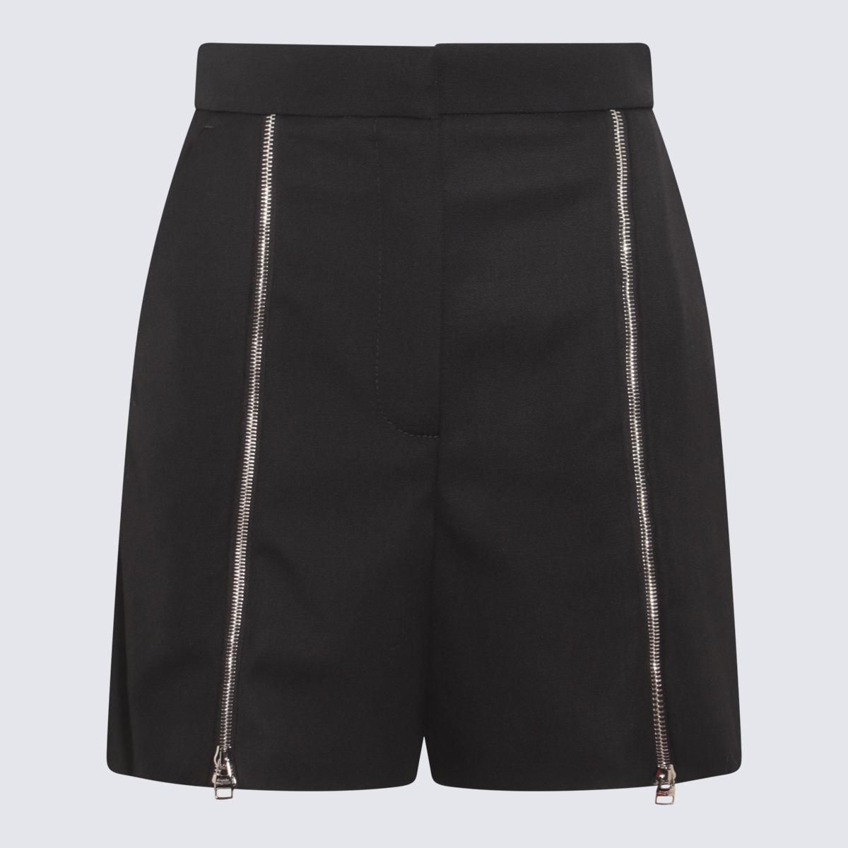 ショートパンツ Alexander Mcqueen Black Wool Shorts Alexander McQueen Black Wool Zipped Shorts from $685.00 - on