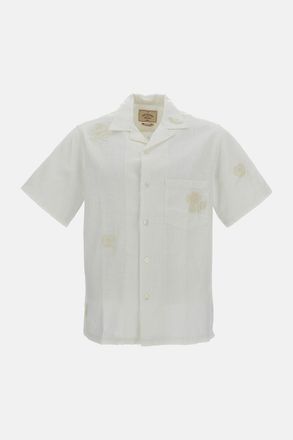 Portuguese Flannel Camicia In Ramie Con Ricami