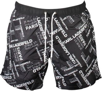 Karl Lagerfeld Zwarte Polyester Heren Zwem Boxer