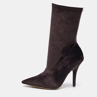 Yeezy by Kanye West Yeezy Brown Velvet Season 5 Mid Calf Boots