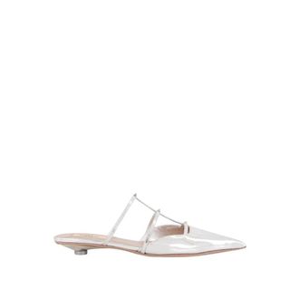 Valentino Garavani Zilveren Mini Rockstud Muiltjes - Dames - Pumps - Grijs - 35 EU - Leer - Schoenen