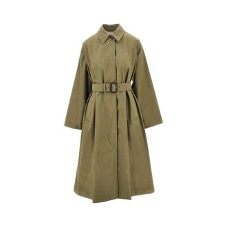Weekend by Max Mara Organic cotton blend trench coat with belt Woman 44
