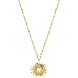 Estella Bartlett Sunburst Pendant Necklace in Gold at Nordstrom