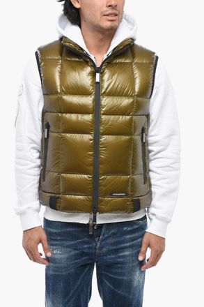 Dsquared2 Sleeveless Quilted Puffer With Embossed Logo Dsquared2