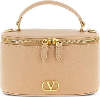 Valentino Garavani V Logo Signature Leather Vanity Case