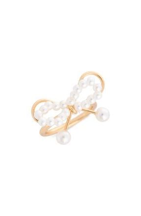 BP. Pretty Faux Pearl Ring in Gold- White at Nordstrom Rack, Size M/l