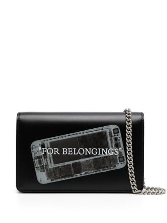 Off-white Borsa a tracolla con stampa - Nero