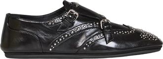 Fendi Loafers - Dames - Platte Schoenen - Zwart - 39 EU - Leer - Schoenen