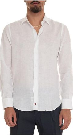 Carrel Italia Linnen Overhemd - Heren - Casual Overhemden - Wit - M - Linnen - Overhemden