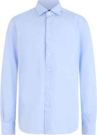 Slowear Glanshirt Katoenen Shirt - Heren - Zakelijke Overhemden - Blauw - L - Katoen - Overhemden