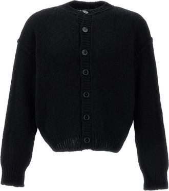 Our Legacy Black Pitch Slub-Twisted Wool Cardigan