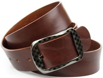 Anthoni Crown Lederg&uuml;rtel ANTHONI CROWN, Damen, Gr. 11,5, braun, Leder, unifarben, G&uuml;rtel Lederg&uuml;rtel, mit gemusterter G&uuml;rtelschliesse