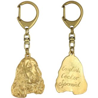 OEM Cocker Spaniel Ingl&eacute;s I - Llavero De Perro Ba&ntilde;ado En Oro, Decoraci&oacute;n De Bolsos, Accesorio De Lujo De Art-dog