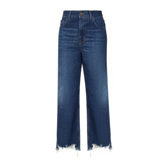 Chlo&eacute; Wide Jeans, female, Blue, W26, Cropped Wide-Leg Jeans