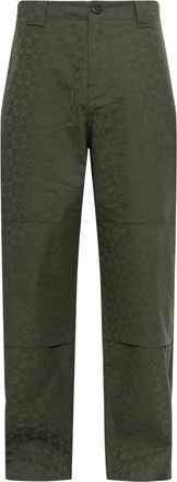 Kenzo Pantaloni Monogram - - Trousers - Uomo - Verde - XS