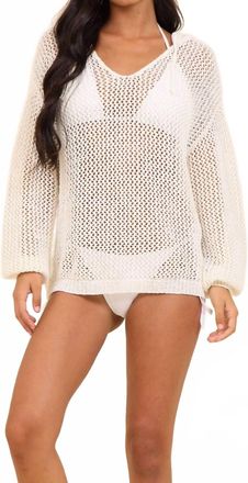 Vintage Havana Womens To The Beach Hoody Cover Up In White