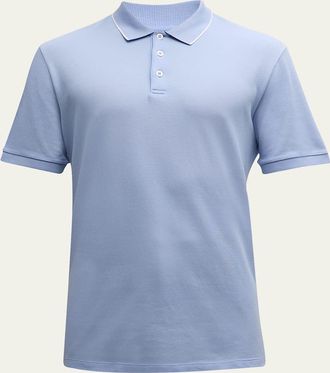 Giorgio Armani Mens Tipped Polo Shirt
