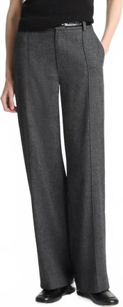 Vince Pintuck Wide Leg Pant In Grey