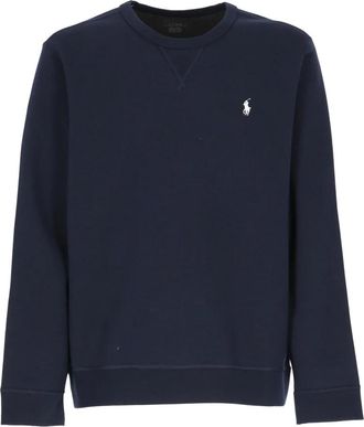 Ralph Lauren Double Knit Crew Neck Sweatshirt - Heren - Sweatshirts - Blauw - M - Katoen - Hoodies & sweatvesten