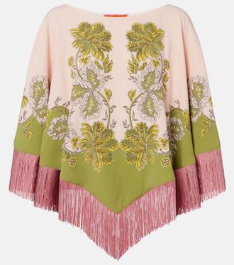La DoubleJ Poncho Swathe Plac&eacute;e in satin reversibile