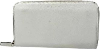 Marni Pre-owned Vintage Zip Wallet - Dames - Vintage Accessoires - Wit - ONE Size - Leer - Vintage