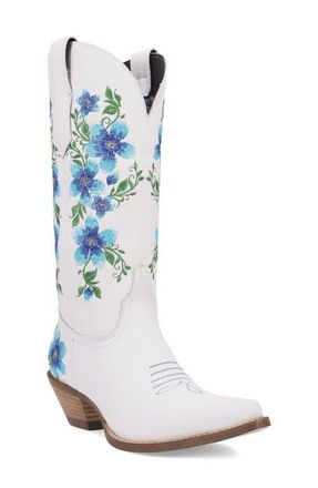 Dingo Posie Knee High Western Boot in Blue at Nordstrom, Size 9.5