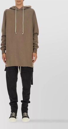 Rick Owens oversized longline hoodie drawstring hood