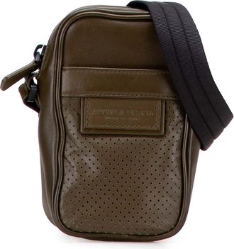 Bottega Veneta Pre-owned Womens Crossbody Perforated Leather - Dark Green - One Size