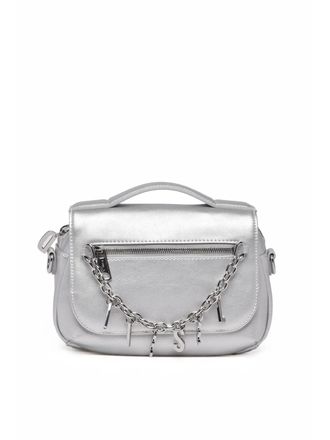Diesel Mini Messenger Shoulder Bag with Decorative Chain and Charms