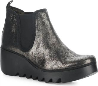 FLY London Womens Byne Zip Up Ankle Boots In Graphite