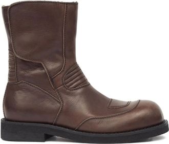 Maison Margiela leather boots - women - Calf Leather/Leather/Rubber - 37 - Brown