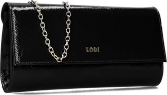 Lodi Tassen, Dames, Zwart, ONE Size, Wol, Zwarte leren clutch voor vrouwen