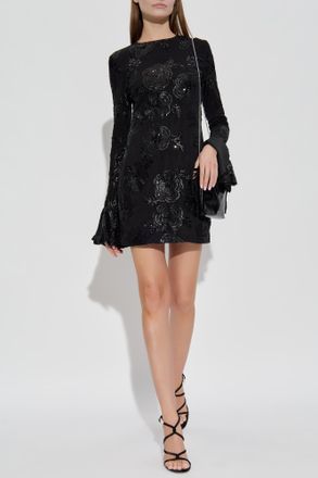 Rotate Sequin Dress, Womens, Black