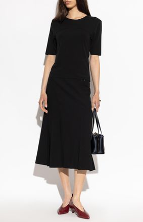 Jil Sander Top With A Back Slit, Womens, Black
